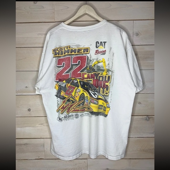 Vintage Scott Wimmer 22 Caterpillar Bill Davis Racing NASCAR TShirt - Picture 3 of 5